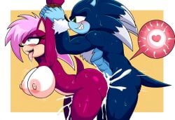 ai_generated ass blue_body breasts incest incest_(lore) magenta_fur male/female pink_hair sex sonia_the_hedgehog sonic_(series) sonic_the_hedgehog sonic_the_hedgehog_(series) sonic_underground sonic_x_sonia straight veiny_penis