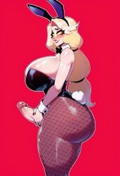 ai_generated bunnysuit charlie_morningstar_(hazbin_hotel) civitai futanari hazbin_hotel masturbating tagme thiccwithaq_(ai_style)