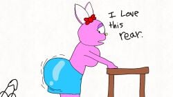 big_butt blue_skirt doodle_toons jellybean_(doodle-toons) penis table