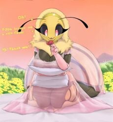 bee_girl blossom_(thousandfoldfeathers) flower_field thousandfoldfeathers