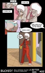 angel_(bucked) anthro bucked canid canine canis clothed clothing comic crossdressing domestic_dog dressing duo female femboy male male/female mammal panties poodle symphonie_(bucked) underwear