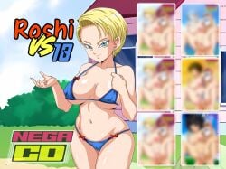 android_18 blonde_hair dragon_ball dragon_ball_super dragon_ball_z edit female female_focus female_only master_roshi megacd muten_roushi sano-br