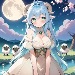 ai_generated fanart kotone_asahi sheep sheep_girl tagme vtuber