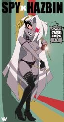 1girls great_dude hazbin_hotel nude solo spy_x_family vaggie_(hazbin_hotel) yor_briar_(cosplay)