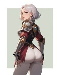 adepta_sororitas ai_generated armor ass bitch caked_up curvy dat_ass eteeming fat_ass female_only from_behind grabbing_ass short_hair sister_of_battle spreading_ass thick_ass warhammer_(franchise) warhammer_40k white_hair white_pants