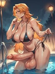 ai_generated big_penis bleach futanari grapesss light-skinned_futanari matsumoto_rangiku