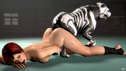 3d animated ass ass_to_ass azubinode bent_over canine dead_or_alive female human knotted male mila_(doa) nude red_hair reverse_doggy_style sex short_hair source_filmmaker straight tecmo zoophilia