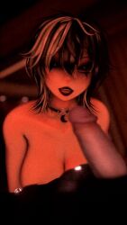 animated big_breasts black_lipstick bluesvrc blurred_background blurry_background breasts cock dick indoors inside long_nails mp4 nipples no_audio penis pink_nipples short_hair tagme unity_(engine) video vrchat vrchat_avatar white_sclera