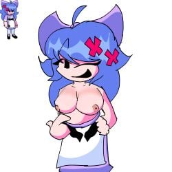 1girls artist_request big_breasts black_eyes blue_hair fnf fnf_mod fnf_mods friday_night_funkin friday_night_funkin_mod moana_melville naked nipples oc original_character smile tagme