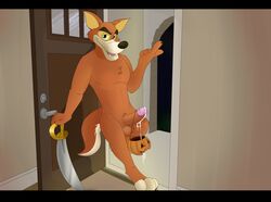 beckoning border canine circumcised disney don_karnage door dripping erection halloween holidays humanoid_penis inviting leaning leaning_back male male_only mammal melee_weapon naughty_face neenya nude open_mouth penis precum solo sword talespin weapon wolf