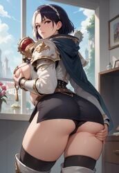 adepta_sororitas ai_generated armor ass black_hair eteeming female_only from_behind grabbing_ass short_hair sister_of_battle spreading_ass warhammer_(franchise) warhammer_40k