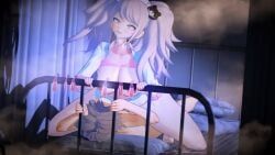 3d animated ass bed breasts condom cowgirl_position cum_in_pussy cum_inside danganronpa danganronpa:_trigger_happy_havoc fast_thrusts feet female_focus female_rapist femdom junko_enoshima koikatsu light_skin male_rape_victim naegi_makoto no_sound nurse_uniform rape reverse_rape rough_sex sex tagme unseen_male_face vaginal_penetration vaginal_sex video