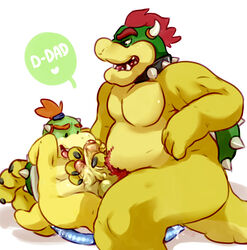 2015 2boys bowser bowser_jr. cum dildo double_dildo english_text erection father_and_son frottage glitter_trap_boy heart incest koopa male male_only mario_(series) multiple_boys nintendo nude open_mouth penis reptile scalie sex sex_toy simple_background smile spikes teeth text tongue video_games white_background yaoi young