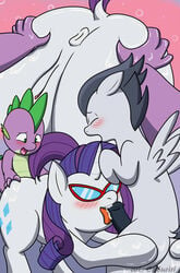 2015 animal_genitalia anus ass caluriri dragon equine erection female feral friendship_is_magic horn horsecock licking male mammal my_little_pony oral pegasus penis penis_lick precum pussy rarity_(mlp) rumble_(mlp) sex spike_(mlp) tongue tongue_out unicorn wings