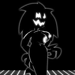 character:split_(savon's_path) savon's_path ghost black_ghost naked white_eyes pupilless_eyes white_mouth ghost_tail black_hair white_nipples ton712
