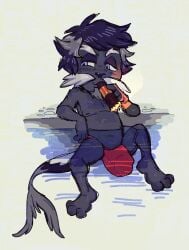 small_but_hung big_balls big_penis huge_cock disproportional disproportionate_genitalia disproportionate_balls disproportionate 1boy solo solo_focus solo_male male male_only male_focus mr_shrink seal seal_tail seal_humanoid seal_(animal) seal_boy anthro anthro_only anthro_focus anthro_male original original_character duffy_wallace speedo speedo_only red_speedo tight_speedo half_naked half_naked_male unashamed no_shame shameless shameless_male saggy_man_tits old_male older_male dilf beer_belly dwarfism small_male smaller_male dwarf_male congenital_disability cigar cigar_in_mouth cigar_smoke holding_cigar smoking_cigar naked pool partially_submerged bearded_seal facial_hair greying_temples greying_hair blue_eyes smirking silver_hair silver_fox dark_grey_body furry furry_only furry_male digital_media_(artwork) digital_drawing_(artwork)
