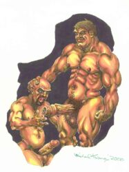 michael_kirwan original gay yaoi tagme traditional_art male male_only 2000 dated 2boys foreskin uncircumcised penis erection balls big_penis pubic_hair