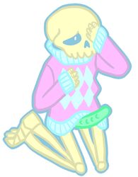 bone clothing cosmicnaut dildo embarrassed male_only sex_toy shy skeleton strapon sweater undead voidirium