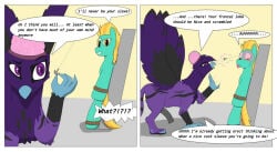 avian brain by_(disambiguation) dumbification duo english_text equid equine female feral forced friendship_is_magic gryphon hasbro horse icepick lavendrey lightning_dust_(mlp) lobotomy male male/female mammal my_little_pony mythological_avian mythological_creature mythological_equine mythology organs pegasus pony sex_slave slave speech_bubble surgical_operation text u/ingenuityno4437 wings wonderbolts_(mlp)