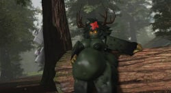 1girl 1girls 3d 3d_(artwork) absurd_res belly big_breasts forest forest_background green_body plant_girl plant_humanoid roblox robloxian sylvia_(afjafjafjfj) tagme tree vore