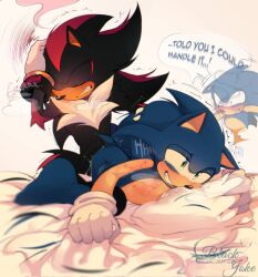 2025 anal anal_penetration anthro ass_up bite_mark black_jest blush bodily_fluids cum cum_in_ass cum_inside digital_drawing_(artwork) digital_media_(artwork) duo eulipotyphlan feet from_behind_position genital_fluids grabbing_sheets hand_on_head hedgehog hi_res lying male male/male mammal on_front penetration penile penile_penetration penis_in_ass sega sex shadow_the_hedgehog sonadow sonic_the_hedgehog sonic_the_hedgehog_(series) tail tears