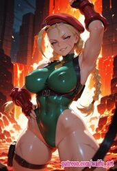 cammy_white street_fighter waifu_art mature_female mature large_breasts large_ass huge_breasts huge_ass big_breasts big_ass background ai_generated original patreon patreon_username high_resolution high_quality sexy sexy_pose sexy_body curvy curvy_female nude nude_female