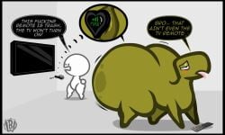 bongo_(bonguitoweon) bongo_(character) bonguitoweon animated animated_gif gif ass plug_(sex_toy) plug_insertion anus twitter_username big_ass big_butt white_background