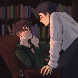 colored gay male/male male_only masculine monica's_gang monica_adventures school turma_da_monica_jovem cebolinha cebolinha_(tdm) do_contra do_contra_(turma_da_monica_jovem) do_contra_(tdm) boohsthef brazilian_artist library yaoi boys_love 2boys gay_couple romantic romantic_couple couple couple_(romantic)