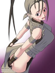 ass big_breasts capcom embarrassed embarrassed_female female hayato_rock ibuki_(street_fighter) ninja ninja_girl pulling_clothing pulling_own_clothes street_fighter