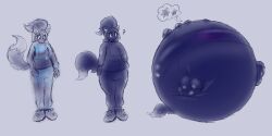 about_to_burst big_breasts blueberry_inflation breasts female notmrsatsuma spherical_inflation sunken_limbs tagme