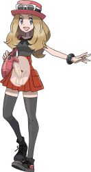 serena_(pokemon) futanari uncircumcised uncut xray_view xray official_artwork_edit erection retracted_foreskin glans