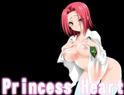 amagai_yukino amami_yukino bottomless breasts code_geass female green_eyes kallen_stadtfeld open_clothes open_shirt red_hair shirt thighhighs