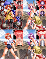 alena_(dq4) bikini_armor bra censored clothing cum den_en dragon_quest dragon_quest_iii dragon_quest_iv dress erect_nipples erect_nipples_under_clothes flat_chest gym_uniform jester_(dq3) keroyon monster panties soldier_(dq3) stockings tentacle x-ray