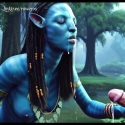 ai_generated alien alien_girl animated athletic_female avatar avatar:_the_way_of_water bigger_female blowjob blue_body blue_skin cum_inside cumshot female giantess human human_male human_penetrating interspecies large_female larger_female light-skinned_male male mini_giantess na'vi neytiri oral oral_sex rower size_difference smaller_male swallowing tagme video