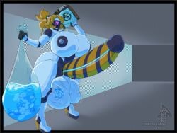 anthro ashark00 ass big blu_(bludoe) blu_(the_goo_deer) bre-3 breasts cock_vore condom deer duo fatal_vore female futanari gynoid herm humanoid hyper hyper_balls hyper_breasts hyper_condom hyper_penis internal intersex intersex/male machine male mammal penetration penis robot robot_girl synthetic vore