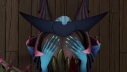 2girls 3d 69 animated ass_grab blue_skin cunnilingus female league_of_legends lissandra multiple_girls oral red_hair sinister_stranger white_hair yuri zyra