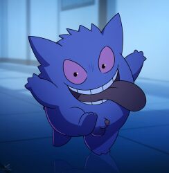 animal_genitalia animal_penis balls biped feral generation_1_pokemon gengar genitals ghost hi_res inside male night nintendo penis penis_tip pokemon pokemon_(species) poketoon purple_balls purple_body purple_sheath red_eyes school semi-anthro sheath small_penis smile smiling_at_viewer solo spirit taunting tongue tongue_out zeklullaby