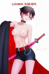 sarada uchiha from boruto: two blue vortex by drawink