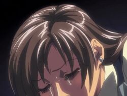 00s 1girls 2004 animated bank_teller bent_over bible_black bible_black_new_testament black_hair clitoral_futa closed_eyes clothing earrings female female_bank_teller_(shin_bible_black) futa_sans_balls futanari human implied_futa implied_sex intersex jewelry lips lipstick long_hair makeup moaning orgasm pale_skin rape shin_bible_black tears