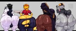 2boys 2futas ame_momos anus ass ass_focus ass_out back_view balls big_ass bottomless builderman builderman_(forsaken) character_name elliot_(forsaken) forsaken_(roblox) futanari huge_ass intersex male multiple_futa multiple_males multiple_penises noumiart penis ripped_clothing roblox roblox_game robloxian standing tagme taph_(forsaken) two_time