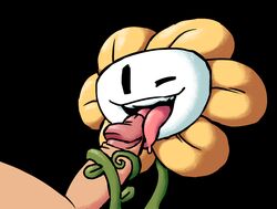 blowjob fellatio flowey_the_flower oral penis sex smile tinybeasts undertale vines