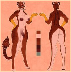 1futa 2019 4_toes 5_fingers anthro areola athletic avian balls biped bird breasts brown_fur cheetah color_swatch digital_media_(artwork) digitigrade falcon falconid feathers felid feline fingers fur futanari green_eyes gynomorph hand_on_hip hi_res hybrid intersex lena_reiger mammal model_sheet nipples penis sinfuldreams15 solo spots spotted_fur standing toes white_fur wide_hips