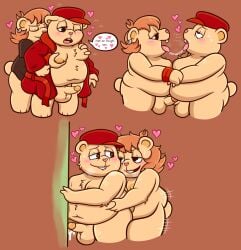 anthro balls bear belly blush bodily_fluids cum cum_in_ass cum_inside duo erection father father_and_child father_and_son genital_fluids genitals happy_tree_friends heart hi_res incest kissing male male/male male_penetrated male_penetrating male_penetrating_male mammal overweight parent parent_and_child parent_and_son penetration penis pop_(htf) sex sinribbons son son_penetrating_father yaoi