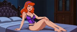 ai_generated breasts corset daphne_blake looking_at_viewer panties scooby-doo thighs