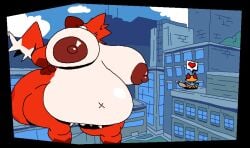 ass big_ass big_breasts breasts brew_dafox_(superiorfox) chubby dancing gravy_dafox_(superiorfox) overweight pubes pubic_hair pussy size_difference superiorfox