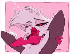 angel_dust_(hazbin_hotel) gay gay_sex hazbin_hotel husk_(hazbin_hotel) oral oral_sex rukan