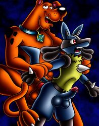 anal anal_sex balls big_balls big_penis canine collar forced gay great_dane hanna-barbera lucario male male_only mammal nintendo penetration penis pokemon pokemon_(species) rape scooby-doo scooby-doo_(character) smile tbfm testicles video_games yaoi