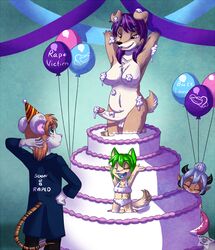 1boy 1futa 2girls balloon balls breasts cake cake_stripper canine caramel-kitteh chubby erection feline female female_with_female food futa_sans_pussy futa_with_male futanari group imminent_rape intersex large_breasts larger_futanari male male_with_female mammal nude party penis rat rodent