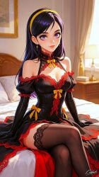 ai_generated breasts lingerie looking_at_viewer stockings the_incredibles thighs violet_parr