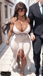 1futa 1futanari ai_generated athletic athletic_futa big_balls big_breasts big_penis bride bulge bulge_through_clothing dark-skinned_futa flaccid flaccid_penis front_view full_body futa_is_bigger futa_on_male futa_only futa_with_male futadom futanari huge_balls huge_breasts huge_cock large_balls large_breasts large_penis long_penis massive_breasts massive_penis muscular muscular_futa saggy_balls tight_clothing veiny_penis
